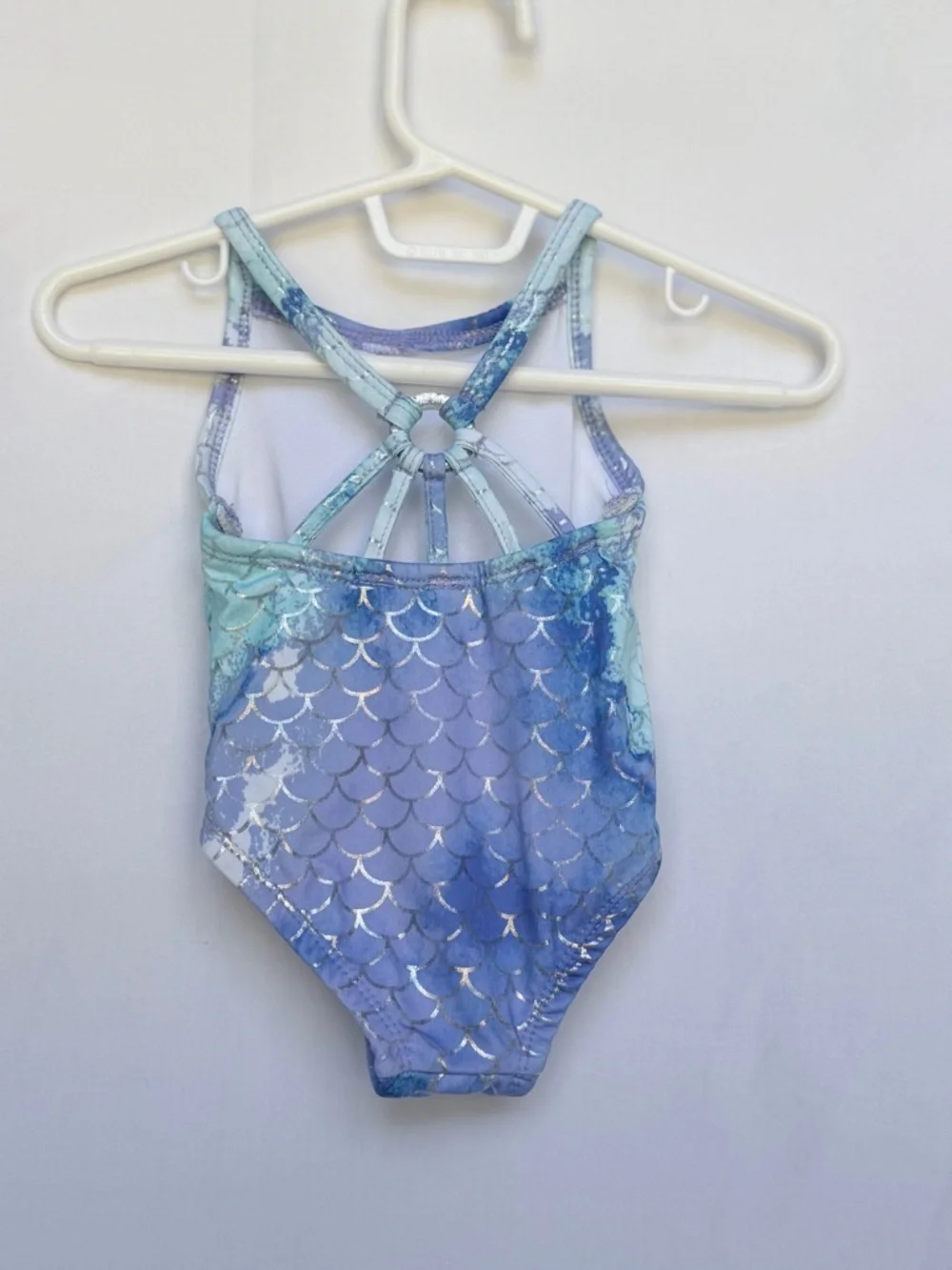 Penelope Mack Mermaid Scale Metallic Foil One-Piece Swimsuit 12mth